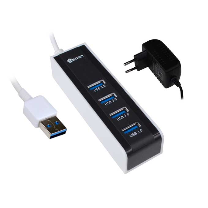 HUB 4 ports USB 3.0 auto-aliment